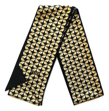 FENDI foulard strangolino in seta donna 74524D641.200 nero stampa mostro