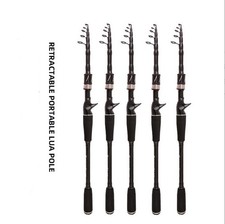 Canna da Pesca Telescopica Carpa Fibra di Carbonio Canna da Pesca 1.8M-3.6M Spinning Casting