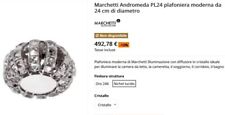 Plafoniera moderna cristallo Marchetti Andromeda PL24 diametro 24