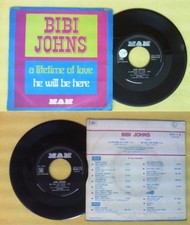 LP 45 7'' BIBI JOHNS A lifetime of love He will be here france no cd mc dvd vhs