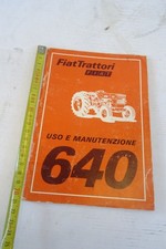 manuale uso manutenzione trattore Fiat 640 640 DT trattrice tractor