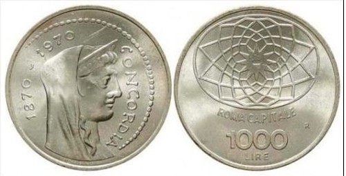 Repubblica 1970 lire 1000 - ,