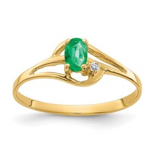 Anello 14k 5x3mm ovale