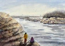 Dipinto acquerello paesaggio