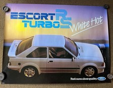 POSTER CONCESSIONARIO ORIGINALE FORD ESCORT RS WHITEHOT MK1 SVE PARTE BROCHURE MOTORE 500