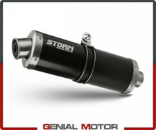 Scarico Storm by Mivv Oval nero inox per Honda Hornet 600 2001 > 2002