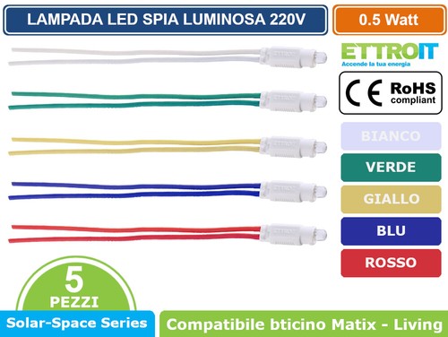 Lampadina spia led 220v - 5,
