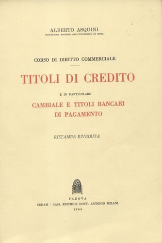 Asquini alberto titoli di - alberto.,