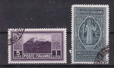 REGNO USATO DELLA SERIE  MONTE CASSINO IL LIRE 5+1 E 10+2 SASSONE EURO 700