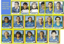 SERIE COMPLETA HELLAS VERONA VALLARDI 1989-90 recuperate in ottime condizioni