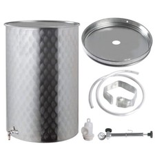 Serbatoio-Botte in acciaio inox con galleggiante pneumatico da 150 litri