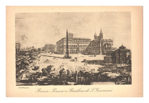 Cartolina disegno arte piazza - cartolina,