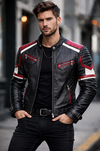 Giacca motociclista uomo in - da,