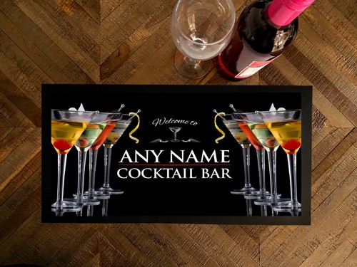 Personalised bar runner mat - personalised,