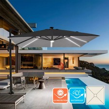 Ombrellone nero a braccio