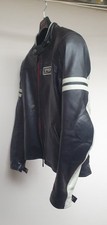  Giacca da Moto in pelle Vintage  SPIDI Nera e Ghiaccio UOMO  Taglia 50