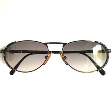 occhiali da sole GIANNI VERSACE oval sunglasses black gold vintage rhinestone