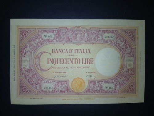 500 lire barbetti - 500, 22.07.1946