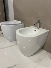 COPPIA SANITARI TERRA FILOMURO AXA GLOMP - BIDET + WC + CORPIVASO SOFT CLOSE