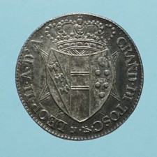 FIRENZE LEOPOLDO II 1/2 FIORINO 1827 MONETA ARGENTO RARA CURRENCY NUMISMATICA