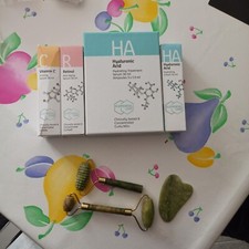 BEAUTY SET  con sieri e crema viso + rulli di giada e pietra gua sha