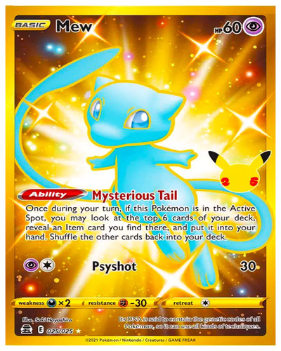 Pokemon celebrations shiny mew - pokemon,