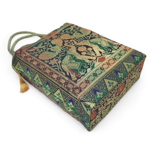 Borsa mano verde elefante - a,