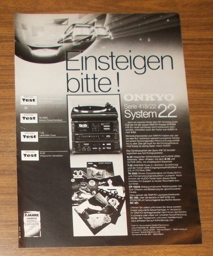 Rara pubblicità onkyo serie - rara,