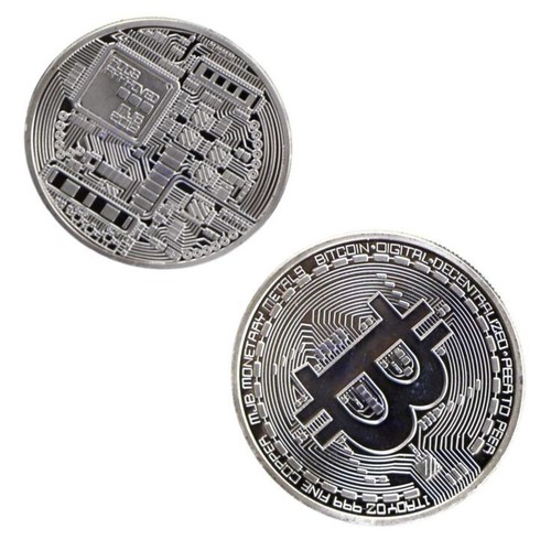 1pz moneta bitcoin placcata - 1pz,