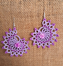 orecchini in pizzo chiacchierino realizzati a mano