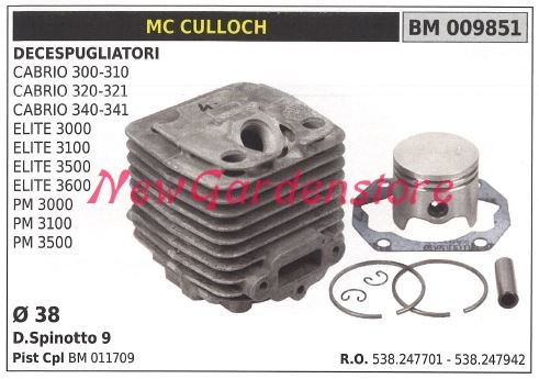 Cilindro pistone segmenti - , mc