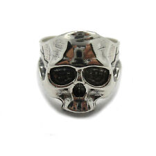 Anello in argento 925 fatto a mano - teschio teschio, larghezza 20 mm, anello da uomo