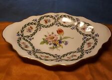 Prestigiosissima raviera vintage in porcellana Limoges , decoro floreale