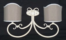 Lampada con 2 luci shabby chic