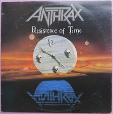ANTHRAX - PERSISTENCE OF TIME VINYL  - US LP  1990 VG+/EX+