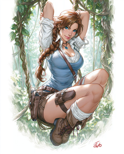 Lara croft swinging - lara,