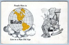 1910 BELOIT OHIO PERSONE QUI VIVONO FINO A UNA VECCHIAIA MATURA * SEDIA A DONDOLO * GLOBO * MAPPA