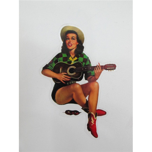 Adesivo pin con chitarra - adesivo,