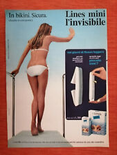 PUBBLICITA' ORIGINALE ADVERTISING ASSORBENTI DONNA "LINES MINI" del 1975