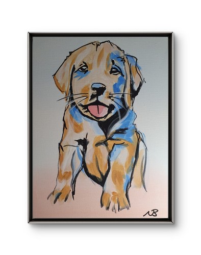 Labrador cucciolo 12x16 - labrador,