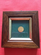 MONETA 8K vintage oro massiccio miniatura con cornice JFK John F. Kennedy speciale!!