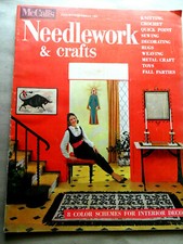 Vtg 1960-61 NEEDLEWORK & Crafts McCall's MAGAZINE 8 Color Schemes Interior Decor