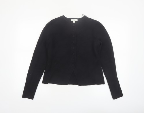 Cardigan donna nero girocollo