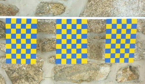 Bandiera quadri blu gialla - quadri,