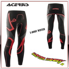 PANTALONE TECNICO CROSS ENDURO ACERBIS X-BODY WINTER PANTS NERO ROSSO TAGLIA S/M