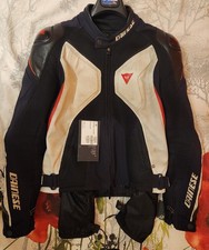 Giacca Moto DAINESE Super Rider D-Dry Taglia 48 Impermeabile Nero/Bianco/Rosso