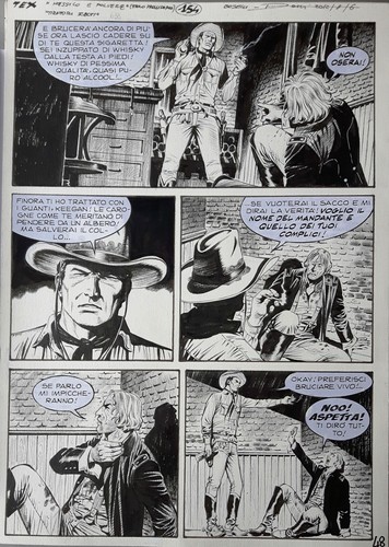 Tex tavola originale - tex,