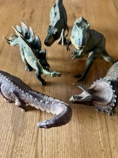 ?Papo Dinosauri Collezione Lotto 5 Pezzi Trex Triceratopo Stegosauro Apatosauro