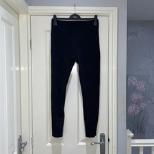Leggings neri a costine
