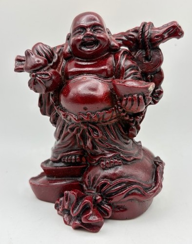 Statuetta resina rossa - rossa, buddha